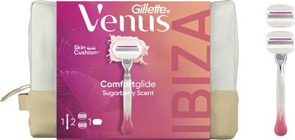 PROMO VENUS COMFORTGLIDE SUGARBERRY SCENT RAZOR ΓΥΝΑΙΚΕΙΑ ΞΥΡΙΣΤΙΚΗ ΜΗΧΑΝΗ ΜΕ 2 ΑΝΤΑΛΛΑΚΤΙΚΕΣ ΚΕΦΑΛΕΣ ΜΕ ΑΡΩΜΑ ΜΟΥΡΩΝ 1 ΤΕΜΑΧΙΟ & REPLACEMENT RAZORS 2 ΤΕΜΑΧΙΑ & ΝΕΣΕΣΕΡ 1 ΤΕΜΑΧΙΟ GILLETTE