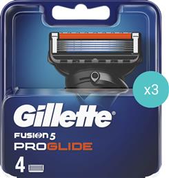 ΣΕΤ FUSION 5 PROGLIDE MEN'S RAZOR BLADE REFILLS ΑΝΤΑΛΛΑΚΤΙΚΕΣ ΚΕΦΑΛΕΣ ΑΝΔΡΙΚΗΣ ΞΥΡΙΣΤΙΚΗΣ ΜΗΧΑΝΗΣ ΜΕ 5 ΛΕΠΙΔΕΣ ΚΑΤΑ ΤΩΝ ΕΡΕΘΙΣΜΩΝ ΓΙΑ ΒΑΘΥ ΞΥΡΙΣΜΑ ΠΟΥ ΔΙΑΡΚΕΙ 12 ΤΕΜΑΧΙΑ (3X4 ΤΕΜΑΧΙΑ) GILLETTE