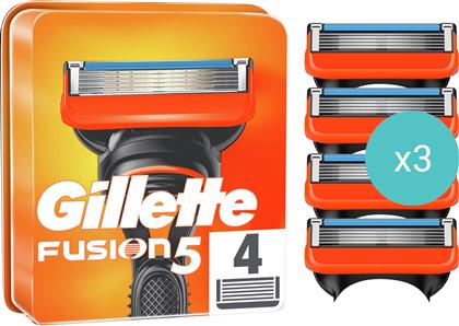 ΣΕΤ FUSION5 REPLACEMENT RAZORS ΑΝΤΑΛΛΑΚΤΙΚΑ ΞΥΡΙΣΤΙΚΗΣ ΜΗΧΑΝΗΣ 12 ΤΕΜΑΧΙΑ (3X4 ΤΕΜΑΧΙΑ) GILLETTE