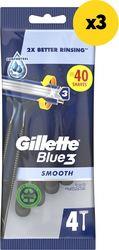 ΞΥΡΑΦΑΚΙΑ BLUE3 ΜΙΑΣ ΧΡΗΣΗΣ 12ΤΜΧ(3Χ4ΤΜΧ) GILLETTE