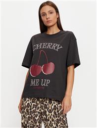 T-SHIRT 23980 ΜΑΥΡΟ OVERSIZE GINA TRICOT από το MODIVO