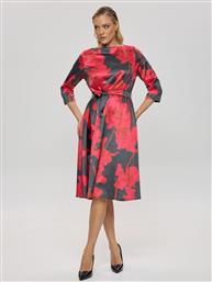 ΜΙΝΤΙ ΦΟΡΕΜΑ ΜΕ FLORAL ΣΧΕΔΙΟ ΚΑΙ ΖΩΝΗ - ΚΟΚΚΙΝΟ ΓΚΑΤΣΙΟΥ