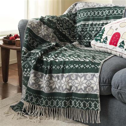 ΧΡΙΣΤΟΥΓΕΝΝΙΑΤΙΚΗ ΚΟΥΒΕΡΤΑ ΚΑΝΑΠΕ (130X170) FIANNA 472 GOFIS HOME