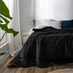 ΚΟΥΒΕΡΤΟΠΑΠΛΩΜΑ ΜΟΝΟ (160X220) TEDDY GRAPHITE BLACK 407/45 GOFIS HOME