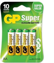 1X4 GP SUPER ALKALINE 1,5V AA MIGNON LR06 03015AC4 GP BATTERIES