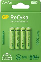 RECHARGEABLE BATTERY R03 AAA 950MAH NIMH 100AAAHCE-EB4 4 PCS. PACK GP