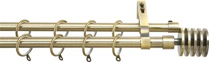 ΚΟΥΡΤΙΝΟΞΥΛΟ ΔΙΠΛΟ ΕΠΕΚΤΕΙΝΟΜΕΝΟ 140-240CM ΜΕ ΑΚΡΑ BRONZE 929702 GRACE