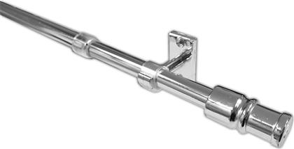 ΚΟΥΡΤΙΝΟΞΥΛΟ Φ12MM ΜΟΝΟ ΕΠΕΚΤΕΙΝΟΜΕΝΟ 55-85CM ΜΕ ΑΚΡΑ CUP CHROME 510106 GRACE