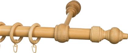 ΚΟΥΡΤΙΝΟΞΥΛΟ Φ28MM ΜΟΝΟ 120CM ΜΕ ΑΚΡΑ ALLURE NATURAL 680123 GRACE