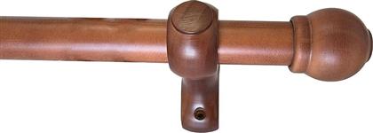 ΚΟΥΡΤΙΝΟΞΥΛΟ Φ28MM ΜΟΝΟ 200CM ΜΕ ΑΚΡΑ BOLOGNA WALNUT 99820 GRACE
