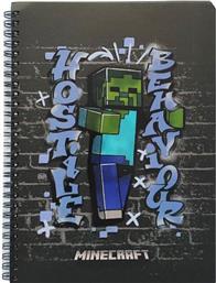 MINECRAFT 25 ΤΕΤΡΑΔΙΟ SPIRAL 2 ΘΕΜΑΤΩΝ 17X25 (25802) GRAFFITI