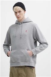 ΒΑΜΒΑΚΕΡΗ ΜΠΛΟΥΖΑ ONE POINT HOODED SWEATSHIRT ΧΡΩΜΑ: ΓΚΡΙ, ΜΕ ΚΟΥΚΟΥΛΑ GRAMICCI