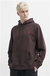 ΒΑΜΒΑΚΕΡΗ ΜΠΛΟΥΖΑ ONE POINT HOODED SWEATSHIRT ΧΡΩΜΑ: ΚΑΦΕ, ΜΕ ΚΟΥΚΟΥΛΑ GRAMICCI