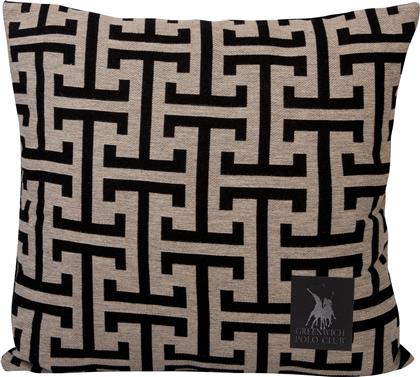 ΔΙΑΚΟΣΜΗΤΙΚΟ ΜΑΞΙΛΑΡΙ POLYCOTTON 40X40ΕΚ. THROWS 3901 ΜΑΥΡΟ-ΜΠΕΖ (ΥΦΑΣΜΑ: 80% COTTON - 20% POLYESTER, ΧΡΩΜΑ: ΜΑΥΡΟ) - - 233640403902 GREENWICH POLO CLUB