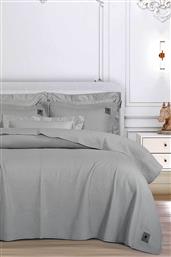 ΚΟΥΒΕΡΛΙ KING SIZE ΜΕ ΑΝΑΓΛΥΦΟ ΣΧΕΔΙΟ ΚΑΙ LOGO PATCH 240 X 250 CM ''3496'' - 202000303496 ΓΚΡΙ GREENWICH POLO CLUB