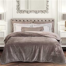 ΚΟΥΒΕΡΤΑ ΒΕΛΟΥΤΕ ΜΟΝΗ (160X240) ESSENTIAL 3497 TAUPE GREENWICH POLO CLUB
