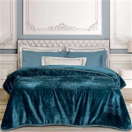 ΚΟΥΒΕΡΤΑ ΒΕΛΟΥΤΕ ΜΟΝΗ (160X240) ESSENTIAL 3498 AQUAMARINE GREENWICH POLO CLUB