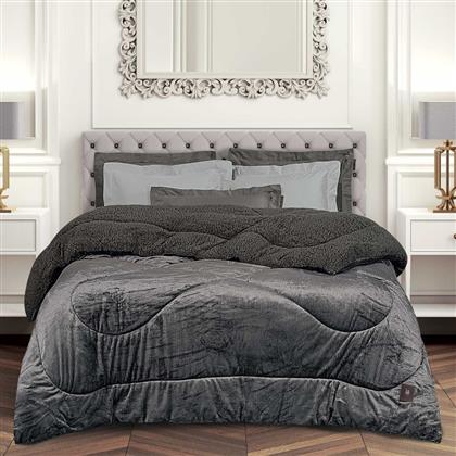 ΚΟΥΒΕΡΤΟΠΑΠΛΩΜΑ ΥΠΕΡΔΙΠΛΟ 3956 GREY 220X240CM GREENWICH POLO CLUB