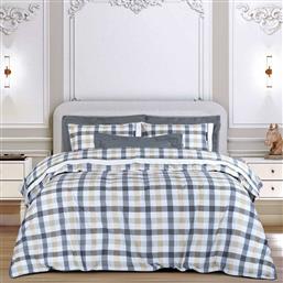 ΣΕΝΤΟΝΙΑ ΥΠΕΡΔΙΠΛΑ ESSENTIAL 2265 BEIGE/GREY ΣΕΤ 4 ΤΜΧ ΧΩΡΙΣ ΛΑΣΤΙΧΟ (240X260CM) GREENWICH POLO CLUB