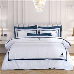 ΣΕΝΤΟΝΙΑ KING SIZE 2174 ΛΕΥΚΟ ΣΕΤ 4 ΤΜΧ ΧΩΡΙΣ ΛΑΣΤΙΧΟ (270X280CM) GREENWICH POLO CLUB