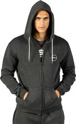 MEN ZIPPER HOODIE 1711011003-CHARCOAL MEL ΑΝΘΡΑΚΙ GSA