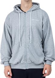 SPORT HOODIE JACKET (BRUSHED) 28-1405-GREY MELANGE ΓΚΡΙ GSA