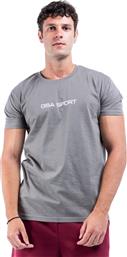 SPORT LOGO T-SHIRT 28-1401-06 CHARCOAL MEL. ΑΝΘΡΑΚΙ GSA