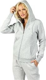 WOMEN ZIPPER HOODIE 1721011001-GREY MELANGE ΓΚΡΙ GSA