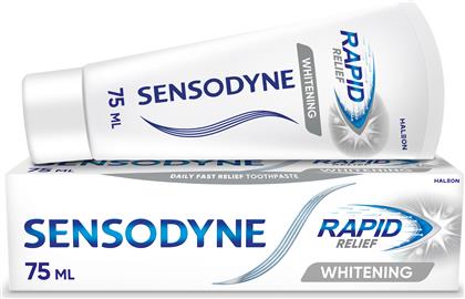 ΟΔΟΝΤΟΚΡΕΜΑ ΓΙΑ ΤΑ ΕΥΑΙΣΘΗΤΑ ΔΟΝΤΙΑ RAPID RELIEF WHITENING SENSODYNE (75ML) GSK