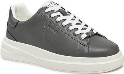 ΑΝΔΡΙΚΑ ΔΕΡΜΑΤΙΝΑ SNEAKERS ''ELBA'' - FMJLBALEA12 ΓΚΡΙ GUESS