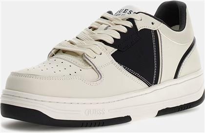 ΑΝΔΡΙΚΑ ΔΕΡΜΑΤΙΝΑ SNEAKERS FMPANCLEA12-WHIBK ΛΕΥΚΟ GUESS