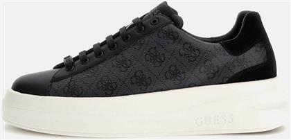 ΑΝΔΡΙΚΑ SNEAKERS ΜΕ ALL-OVER PRINT ''ELBA 4G'' - FMPVIBFAL12 ΜΑΥΡΟ GUESS