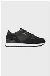 ΑΝΔΡΙΚΑ SNEAKERS ΜΟΝΟΧΡΩΜΑ ΜΕ ΛΟΓΟΤΥΠΟ ''TRESA'' - FMTTREFAB12 ΜΑΥΡΟ GUESS