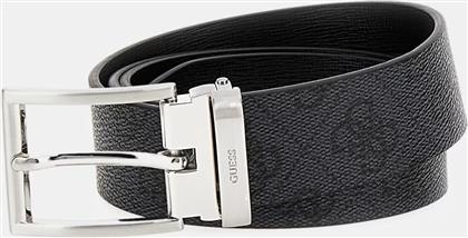 ΑΝΔΡΙΚΗ ΔΕΡΜΑΤΙΝΗ ΖΩΝΗ ΔΙΠΛΗΣ ΟΨΗΣ LEATHER BELT BMCMLOP4335-BLA MΑΥΡΟ GUESS