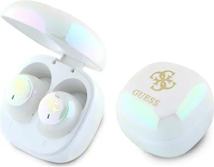 ΑΣΥΡΜΑΤΑ IN-EAR ΑΚΟΥΣΤΙΚΑ IRIDESCENT 4G PRINTED LOGO ΧΡΩΜΑ: ΑΣΠΡΟ GUESS