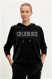 ΜΠΛΟΥΖΑ COUTURE ΧΡΩΜΑ: ΜΑΥΡΟ, ΜΕ ΚΟΥΚΟΥΛΑ, V4RQ25 K0232 GUESS