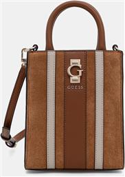 ΔΕΡΜΑΤΙΝΗ ΤΣΑΝΤΑ ERENIA ΧΡΩΜΑ: ΚΑΦΕ, HWSB78 38750 GUESS