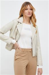 ΔΕΡΜΑΤΙΝΟ JACKET ΓΥΝΑΙΚΕΙΑ, ΧΡΩΜΑ: ΜΠΕΖ GUESS