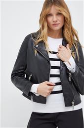 ΔΕΡΜΑΤΙΝΟ JACKET ΓΥΝΑΙΚΕΙΑ, ΧΡΩΜΑ: ΜΑΥΡΟ GUESS