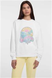 ΓΥΝΑΙΚΕΙΑ ΜΠΛΟΥΖΑ ΦΟΥΤΕΡ ΜΕ GRAPHIC LOGO PRINT RELAXED FIT - W5GQ16K68I4 ΛΕΥΚΟ GUESS