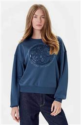 ΓΥΝΑΙΚΕΙΑ ΜΠΛΟΥΖΑ ΦΟΥΤΕΡ ΜΕ LOGO PRINT - W5YQ07KB681 ΜΠΛΕ GUESS