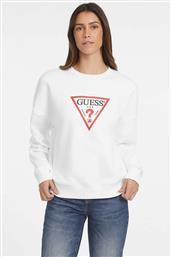 ΓΥΝΑΙΚΕΙΑ ΜΠΛΟΥΖΑ ΦΟΥΤΕΡ ΜΕ ΤΡΙΓΩΝΙΚΟ ΛΟΓΟΤΥΠΟ OVERSIZED - W4YQ00KC811 ΛΕΥΚΟ GUESS