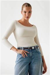 ΓΥΝΑΙΚΕΙΑ ΜΠΛΟΥΖΑ ΜΕ ΛΟΓΟΤΥΠΟ - W5BP46KCYV2 ΚΡΕΜ GUESS