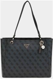 ΓΥΝΑΙΚΕΙΑ SHOPPER BAG ΜΕ ALL-OVER LOGO PRINT ΚΑΙ CHARM ΜΕ ΜΕΤΑΛΛΙΚΟ ΛΟΓΟΤΥΠΟ ''NOELLE'' - HWBG7879250 ΑΝΘΡΑΚΙ GUESS