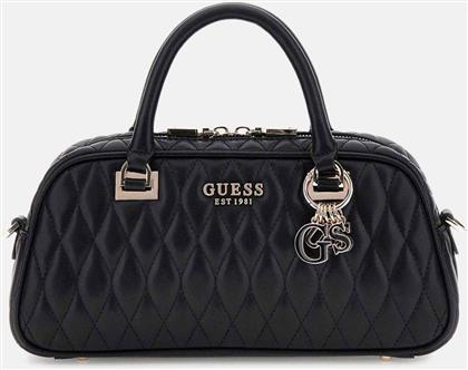 ΓΥΝΑΙΚΕΙΑ ΤΣΑΝΤΑ ΧΕΙΡΟΣ ΜΕ ΚΑΠΙΤΟΝΕ ΣΧΕΔΙΟ ΚΑΙ ΜΕΤΑΛΛΙΚΟ ΛΟΓΟΤΥΠΟ ''VALLA'' - HWQG8122050 ΜΑΥΡΟ GUESS