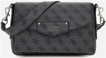 ΓΥΝΑΙΚΕΙΑ ΤΣΑΝΤΑ CROSSBODY ΜΕ ALL-OVER LOGO PRINT ''BRENTON'' - HWEBG839019 ΑΝΘΡΑΚΙ GUESS από το NOTOS