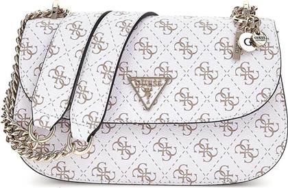 ΓΥΝΑΙΚΕΙΑ ΤΣΑΝΤΑ CROSSBODY ΜΕ ALL-OVER LOGO PRINT ΚΑΙ ΔΙΑΚΟΣΜΗΤΙΚΟ ΜΠΡΕΛΟΚ ''ERICA'' - HWEQG951021 ΚΡΕΜ GUESS