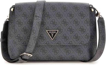 ΓΥΝΑΙΚΕΙΑ ΤΣΑΝΤΑ CROSSBODY ΜΕ ALL-OVER LOGO PRINT ''MERIDIAN II'' - HWSG6974200 ΑΝΘΡΑΚΙ GUESS