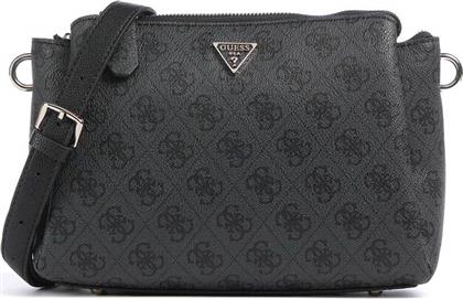 ΓΥΝΑΙΚΕΙΑ ΤΣΑΝΤΑ CROSSBODY ΜΕ ALL-OVER LOGO PRINT ''NOELLE'' - HWBG9672120 ΑΝΘΡΑΚΙ GUESS