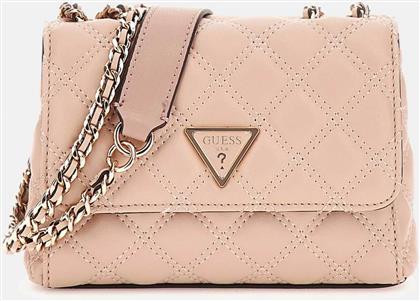 ΓΥΝΑΙΚΕΙΑ ΤΣΑΝΤΑ CROSSBODY MINI ΚΑΠΙΤΟΝΕ ΜΕ ΛΟΓΟΤΥΠΟ ''GIULLY'' - HWQG8748740 ΡΟΖ ΑΝΟΙΧΤΟ GUESS